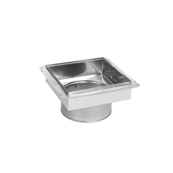 Master Flow 6 in. x 6 in. Split Pitch Pan with Open Bottom - Soldered