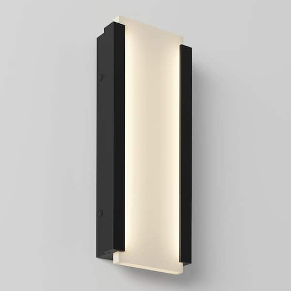 Cornice 5 in. 2-Light Black LED Wall Sconce with Selectable CCT  WS-57205-35-BK - The Home Depot