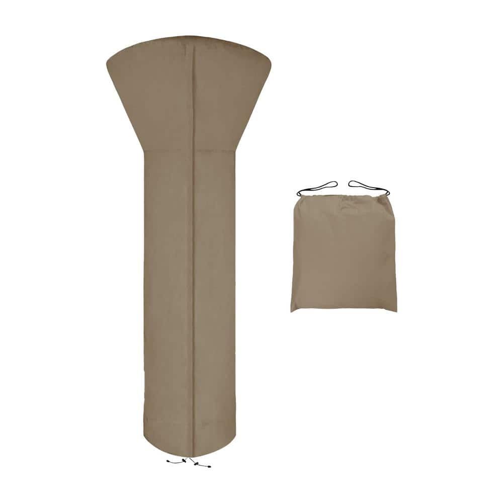 Waterproof 89 in. x 33 in. x 19 in. Camel Fabric Patio Heater Cover with Zipper and Storage Bag price history on PriceWatchPro