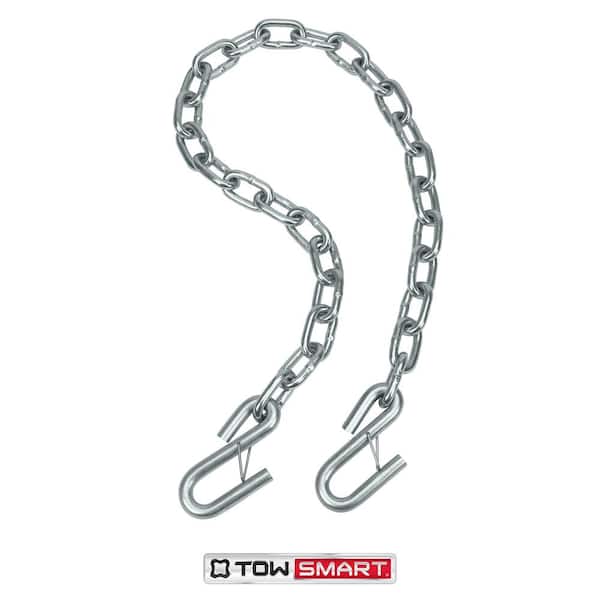 Heavy-Duty 51-inch Steel Trailer Safety Chain with Spring Clip Hooks
