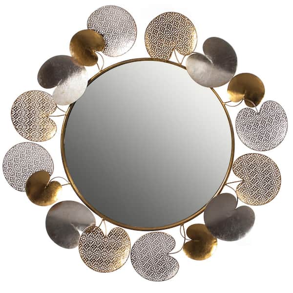 Decorative Round Wall Mirror Set of 3, Accent Round Mirrors From Peru,  Modern White, Silver & Gold Mirror for Living Room, Holiday Decor -   Hong Kong