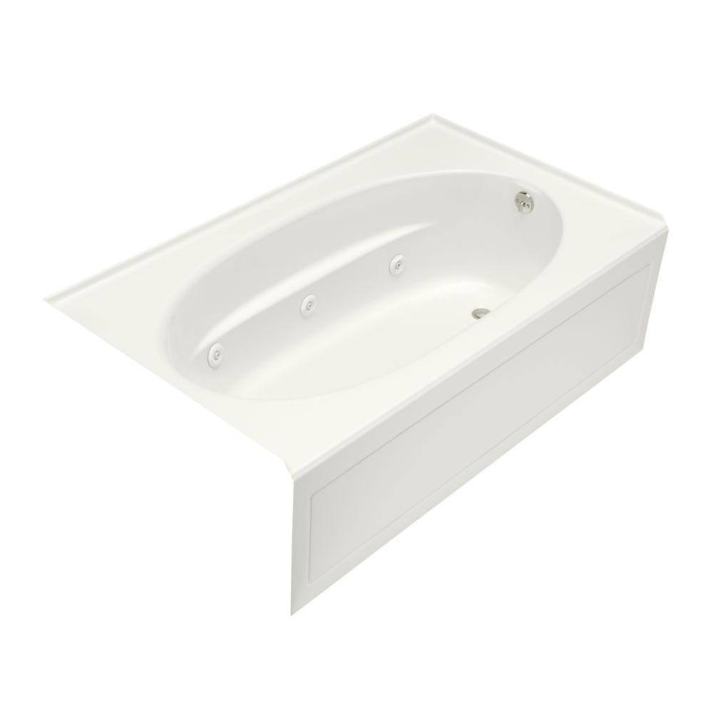 KOHLER Windward 6 Ft. Right-Drain Rectangular Alcove Whirlpool Bathtub ...