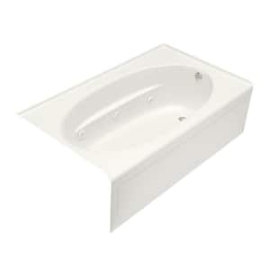 Windward 6 ft. Right-Drain Rectangular Alcove Whirlpool Bathtub in White