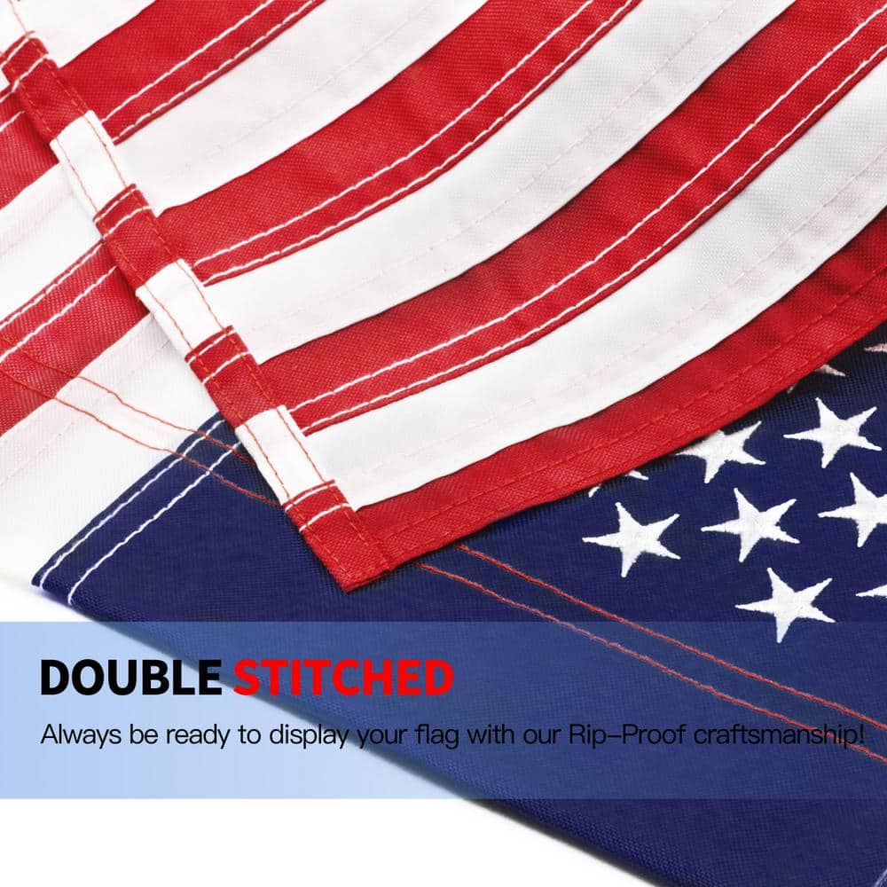 Patriotic Embroidered Stars USA Garden Flag 18 x 12.5 Inch