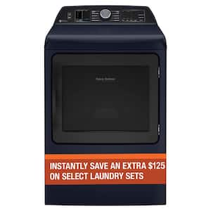 Profile 7.3 cu. ft. Smart Gas Dryer in Sapphire Blue with Fabric Refresh, Sanitize, Steam, ENERGY STAR