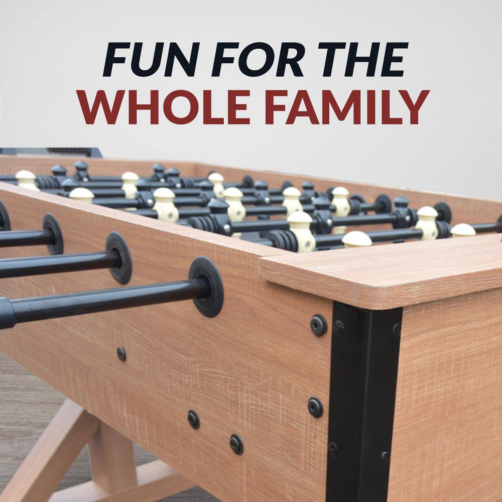 Daulton 55" Rustic Oak and Black Foosball Table