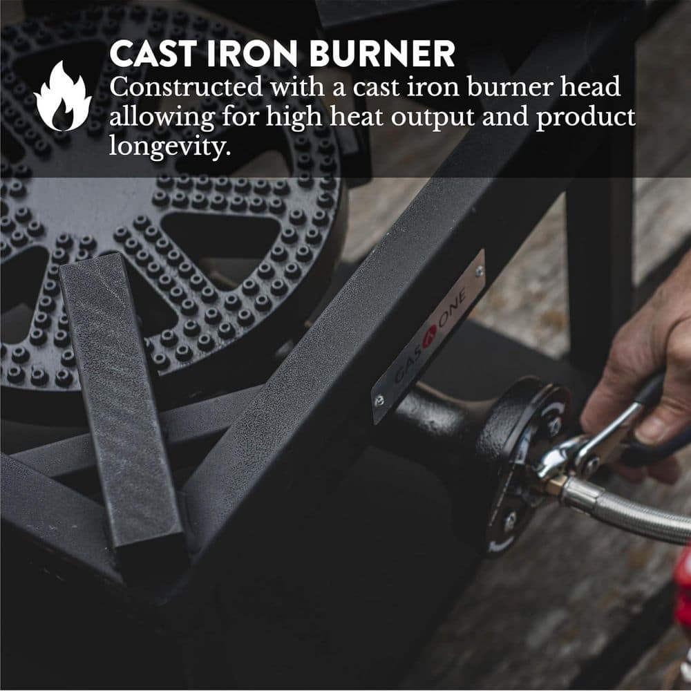 Black Steel Single Burner Gas Outdoor Cooker