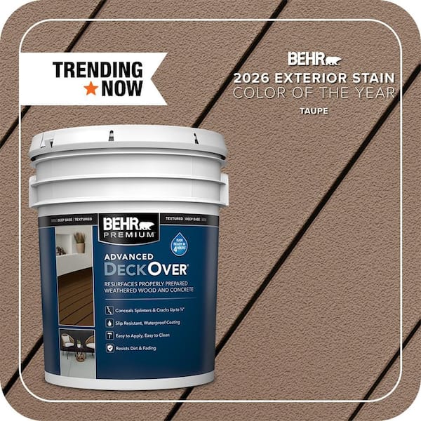 5 gal. #SC-153 Taupe Textured Solid Color Exterior Wood and Concrete Coating