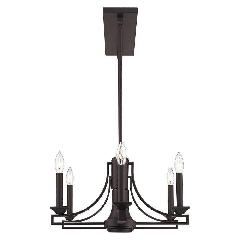 Modern Transitional Bronze Steel 9-Light Indoor Chandelier