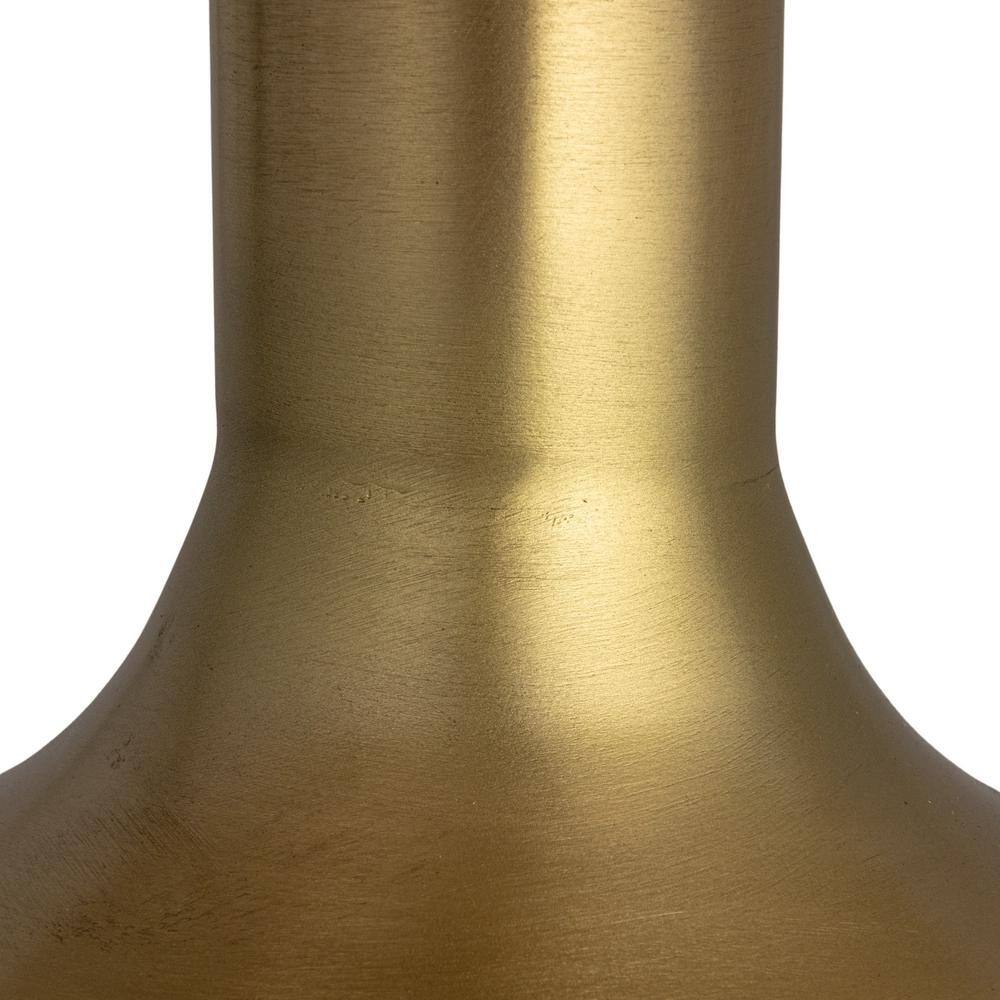 Elegant Gold Metal Round Side Table, 18 inches