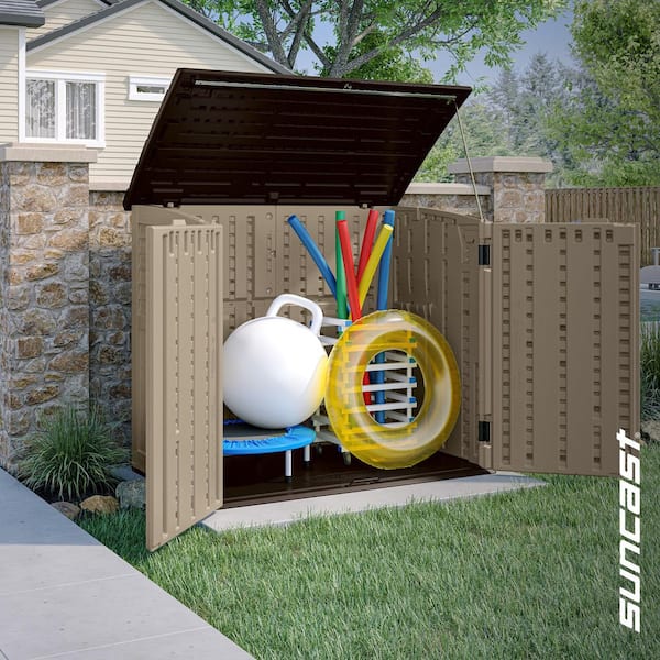 2 ft. 8 in. x 4 ft. 5 in. x 3 ft. 9.5 in. Resin Horizontal Storage Shed