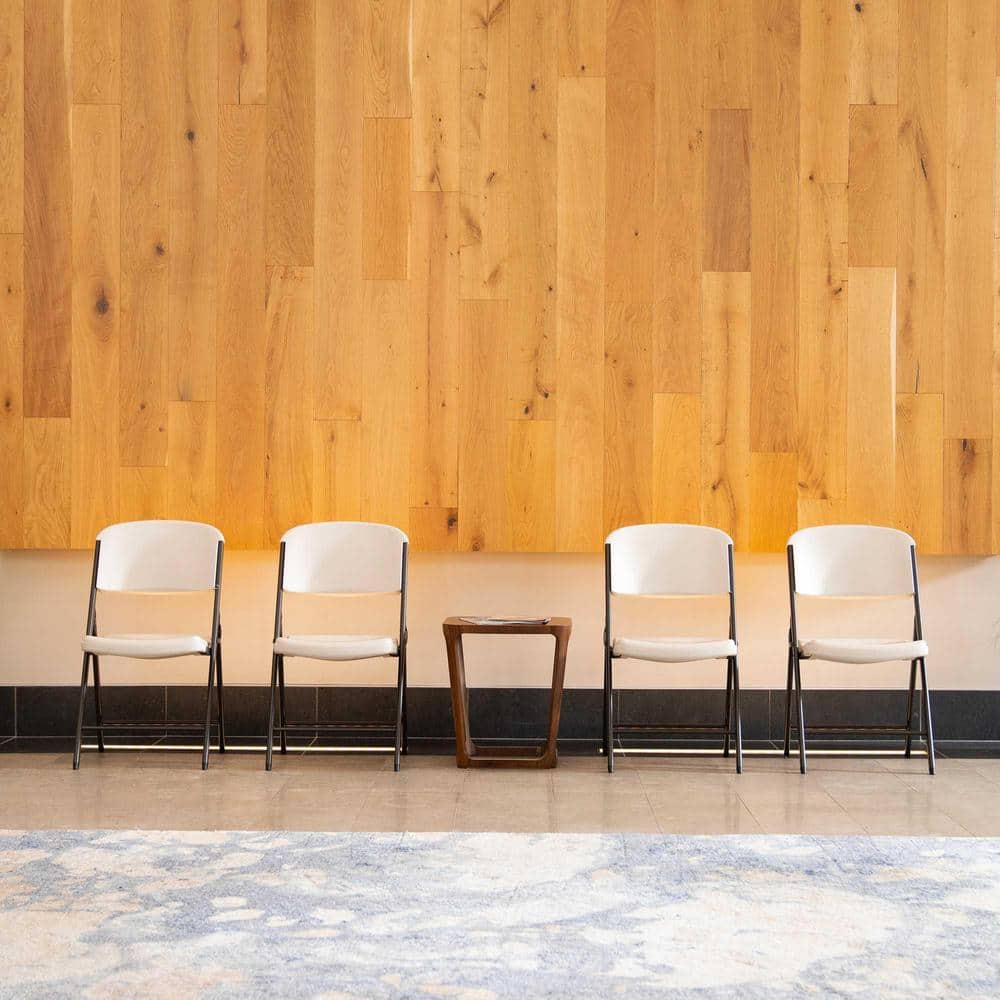Almond Polyethylene and Steel Folding Chairs, Set of 4