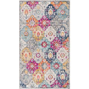 Savannah Rust 6 ft. 7 in. x 9 ft. 7 in. Modern Abstract Area Rug