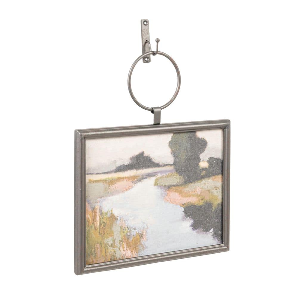 Storied Home Metal and Wood Framed Landscape Art Print with Hanging Bracket 14.5 in. x 11.75 in.