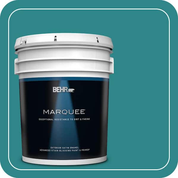 BEHR MARQUEE 5 gal. #M460-6 Thai Teal Satin Enamel Exterior Paint & Primer