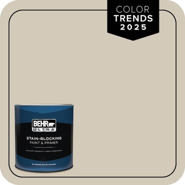 BEHR ULTRA 1 qt. Designer Collection #DC-010 Even Better Beige Satin Enamel Exterior Paint & Primer