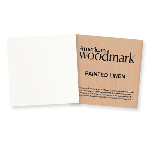 American Woodmark 3-3/4-in. W x 3-3/4-in. D Finish Chip Cabinet Color Sample in Painted Linen