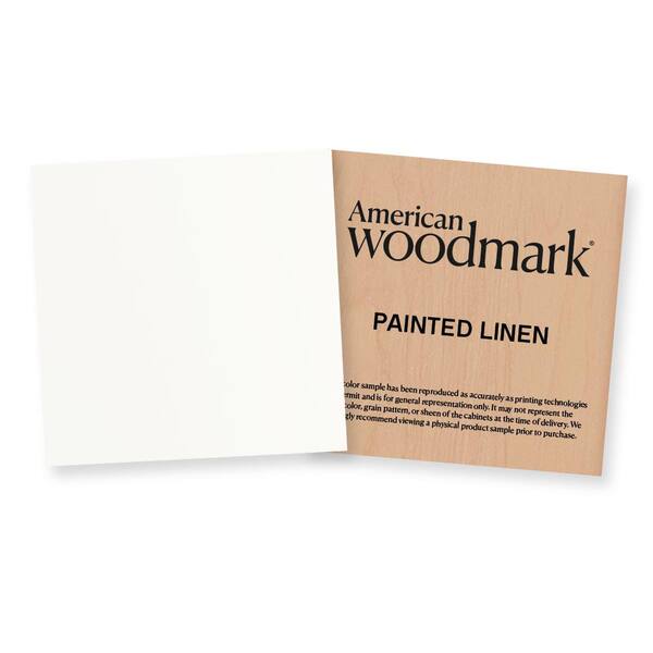 American Woodmark 3-3/4-in. W x 3-3/4-in. D Finish Chip Cabinet Color Sample in Painted Linen