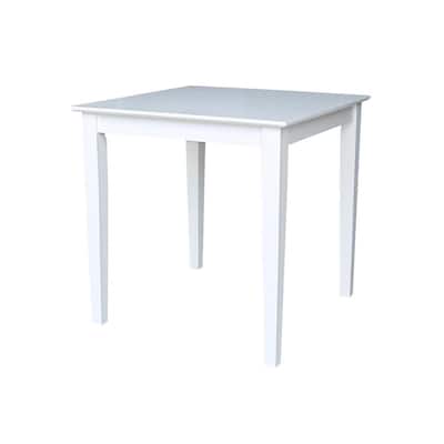 30 in. Pure White Square Shaker Dining Table