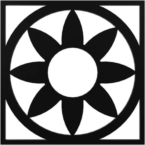 Ekena Millwork 3/4 in. x 24 in. x 24 in. Blume Architectural Grade PVC Peirced Ceiling Medallion