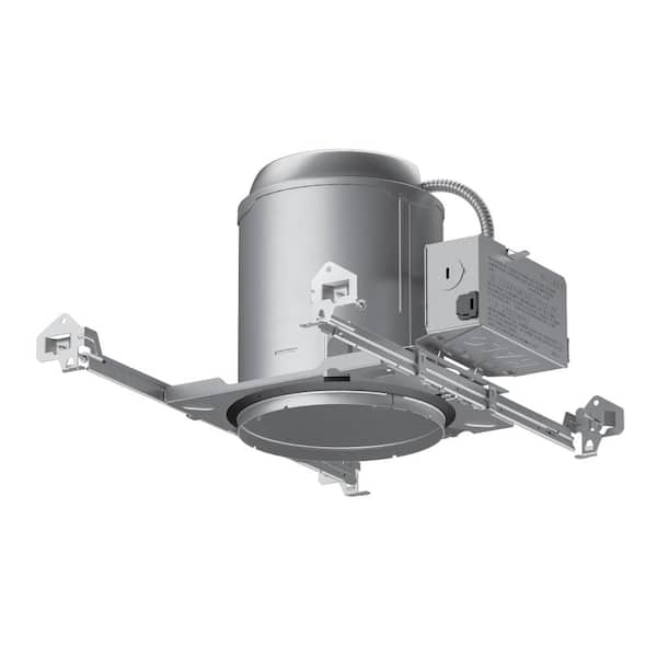 HALO E26 5 in. Air-Tite IC Rated New Construction Aluminum Recessed Housing for Ceiling, Insulation Contact