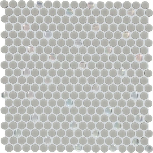 Daltile Starcastle Supernova 12 in. x 12 in. Glass Mini Hexagon Mosaic Tile (13.8 sq. ft./Case)