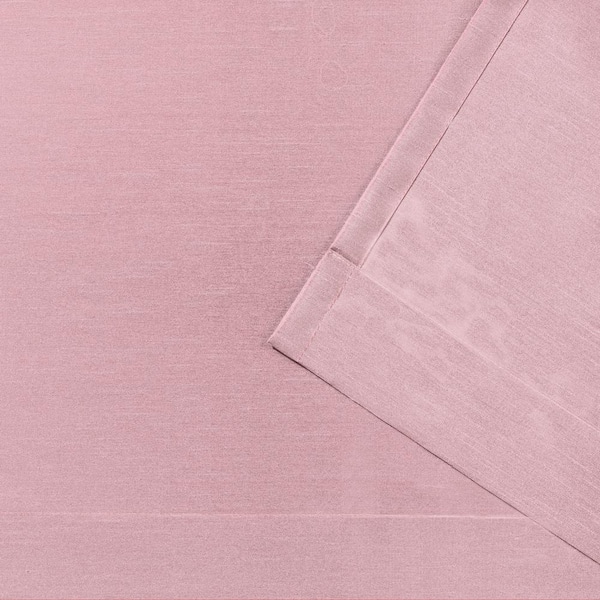 Chateau Blush Stripe Light Filtering Grommet Top Curtain, 54 in. W x 108 in. L (Set of 2)