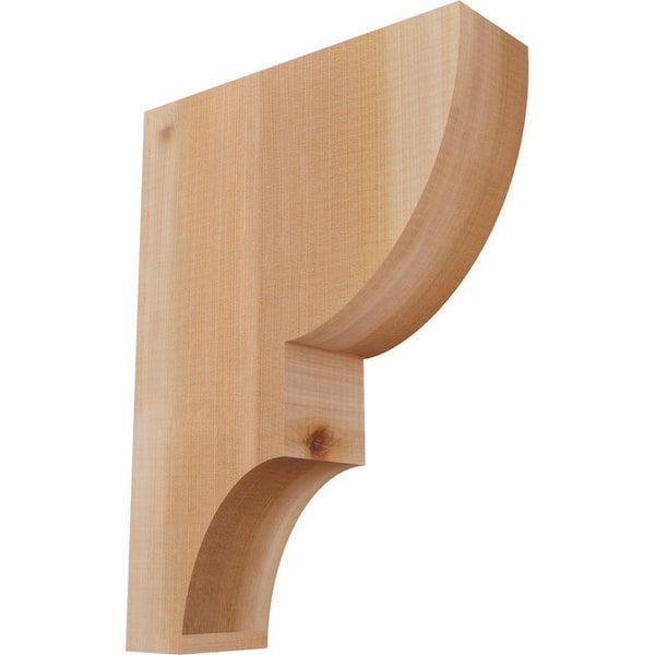 Ekena Millwork 3-1/2 in. x 12 in. x 16 in. Western Red Cedar Ridgewood Smooth Corbel