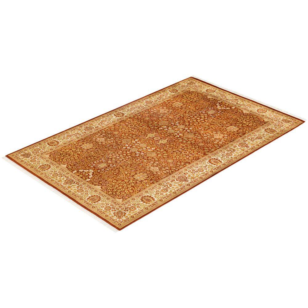 Elegant Hand-Knotted Oriental Wool Rug 8' x 10' in Orange