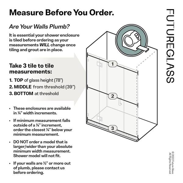 Glass Warehouse Stellar 85 in. W x 78 in. H Glass Hinged Glass Warehouse Stellar 85 in. W x 78 in. H Glass Hinged