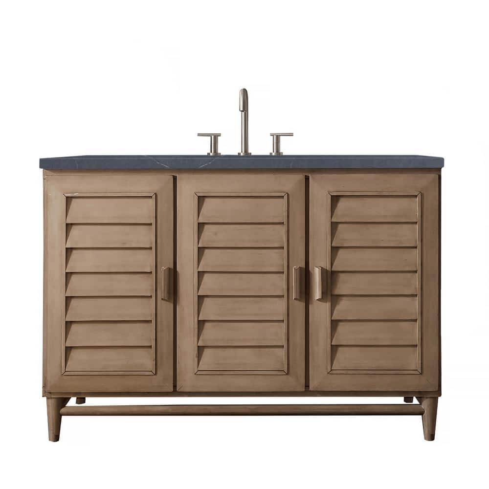 Portland 48 in. W x 23.5 in.D x 34.3 in.H Single Bath Vanity in Whitewashed