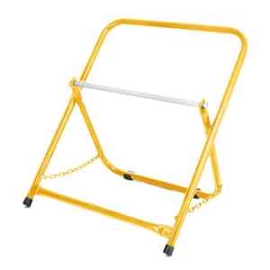 Single Axel Foldable Cable Caddy for Spools up to 20 in. Diameter, 100 lbs. Capacity, Yellow