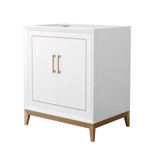 Marlena 29.5 in. W x 21.75 in. D x 34.5 in. H Single Bath Vanity Cabinet without Top in White