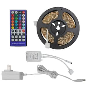 10ft. Plug-in Dimmable Cuttable Color Changing Integrated LED Strip Light 1-Pack Remote Control