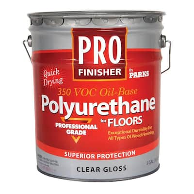 Pro Finisher 5 gal. Clear Gloss 350 VOC Oil-Based Interior Polyurethane for Floors