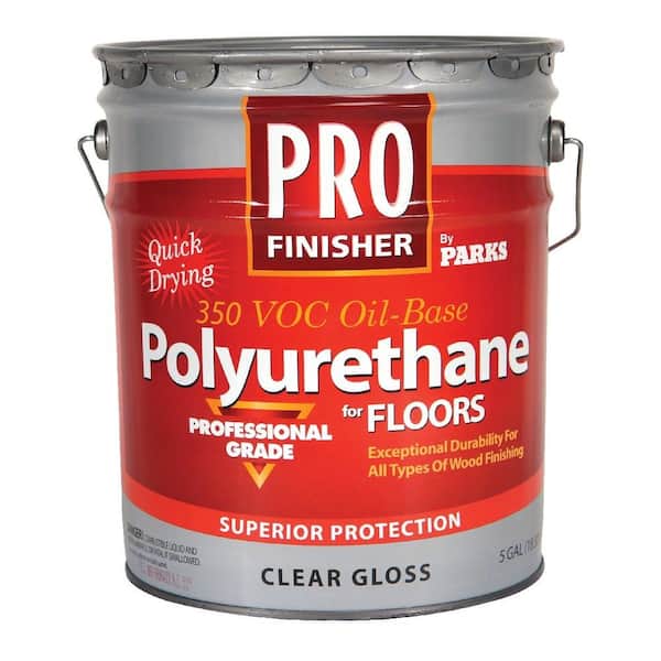 Rust-Oleum Parks Pro Finisher 5 gal. Clear Gloss 350 VOC Oil-Based Interior Polyurethane for Floors