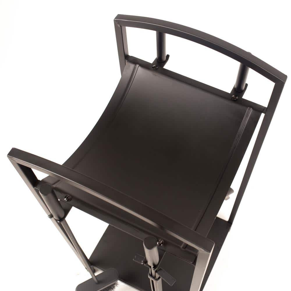 Classic Black Steel Fireplace Tools and Log Bin Set