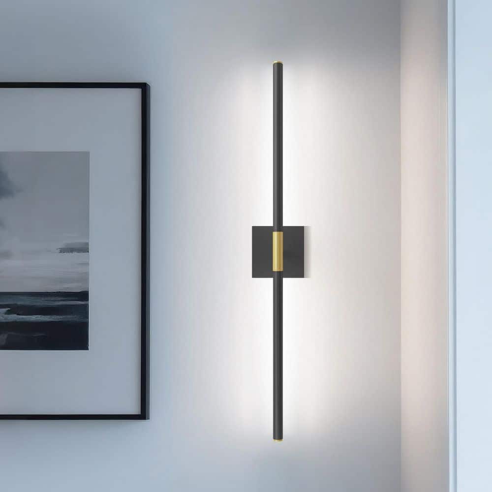 2-Pack Black and Gold Dimmable Timing Integrated LED Wireless Wall Sconces with Remote Control price history on PriceWatchPro