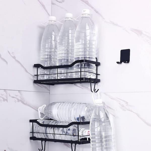 Dracelo Black Bathroom Organizer Shower Caddy, Hanging Head Two Shelf  Shower Organizer Basket Plus Dish B07DJ397Y2 - The Home Depot
