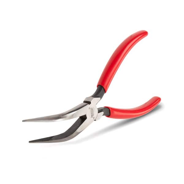 TEKTON 6 in. 70-Degree Bent Long Nose Pliers PGF10406 - The Home Depot