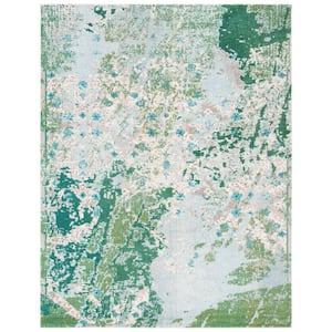 Madison Green/Blue 10 ft. x 14 ft. Geometric Abstract Area Rug