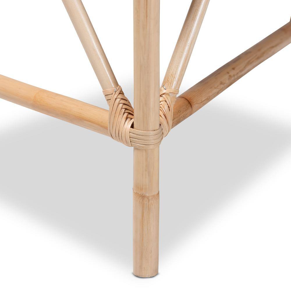 Jayden Natural Brown Rattan 2-Piece Nesting End Table Set