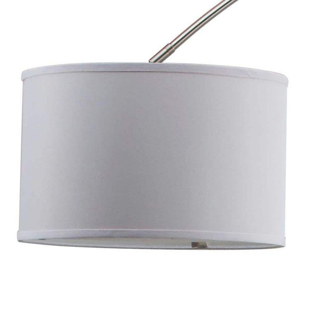 Elegant 83" Black and Silver Modern Arc Floor Lamp