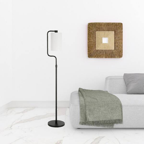 Meyer&Cross Henderson 62 in. Brass Arc Floor Lamp with Clear Glass