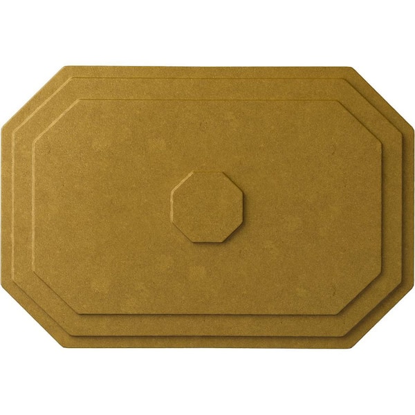 Ekena Millwork 25-1/4 in. W x 17-1/4 in. H x 1-3/4 in. Felix Urethane Ceiling Medallion, Pharaohs Gold