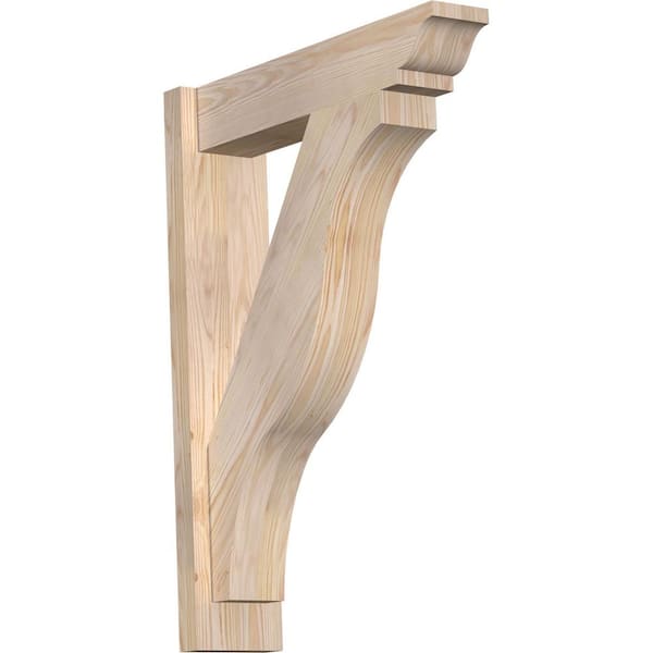 Ekena Millwork 6 in. x 30 in. x 22 in. Douglas Fir Fuston Traditional Smooth Outlooker