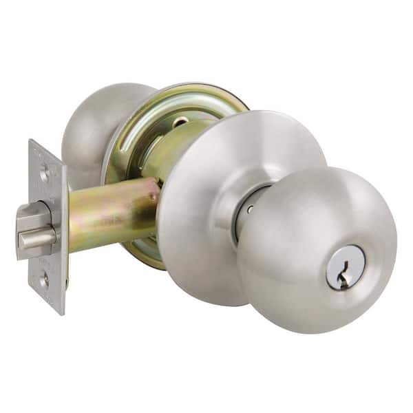US Lock 2010 Series GR2 Entrance 2-3/4 in. Backset US32D Plymouth Door Knob SC1