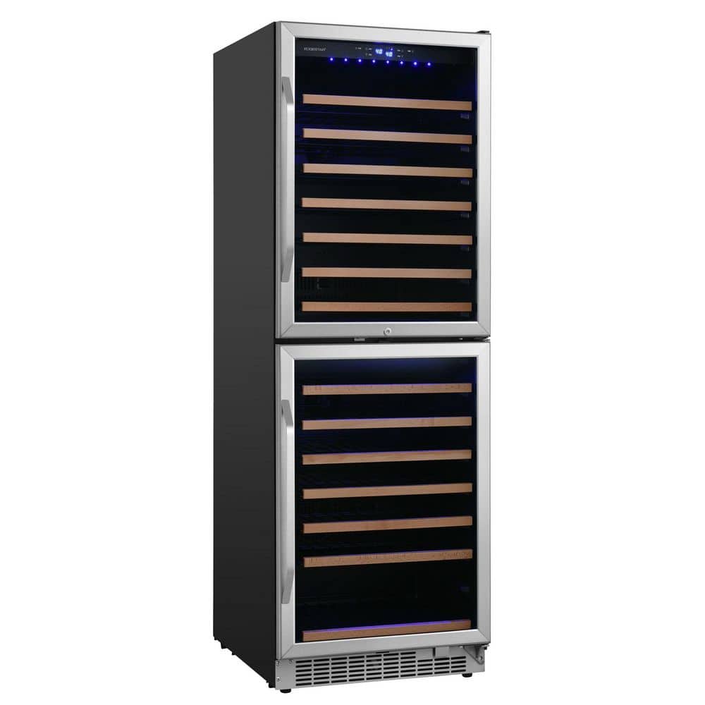 EdgeStar 24 in. 142 Wine Bottles Wine Cooler in Stainless Steel