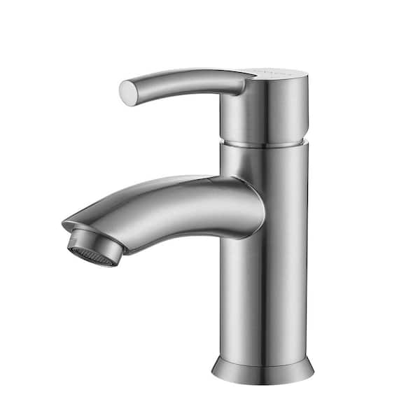 ROSWELL Bliss Single Hole Single-Handle Bathroom Faucet in Satin Nickel