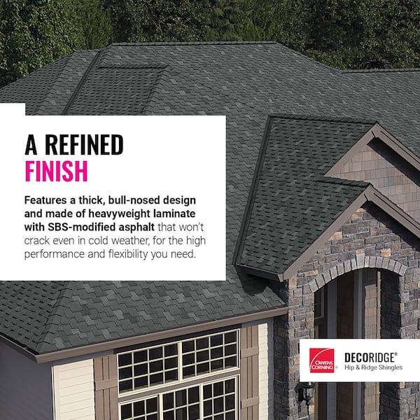 Owens Corning DecoRidge 10 in. Driftwood Hip and Ridge Roofing